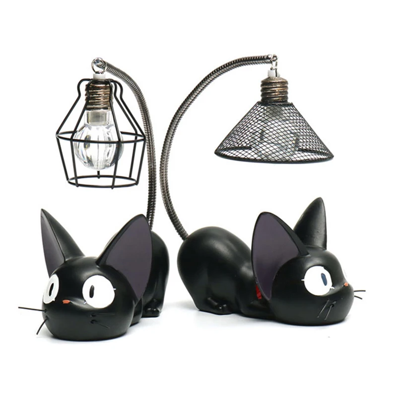  LED Night Lamp Creative Resin Cat Animal Night Lamp Ornaments Home Decoration Kitty Table Lamp Chil - 4000015301176