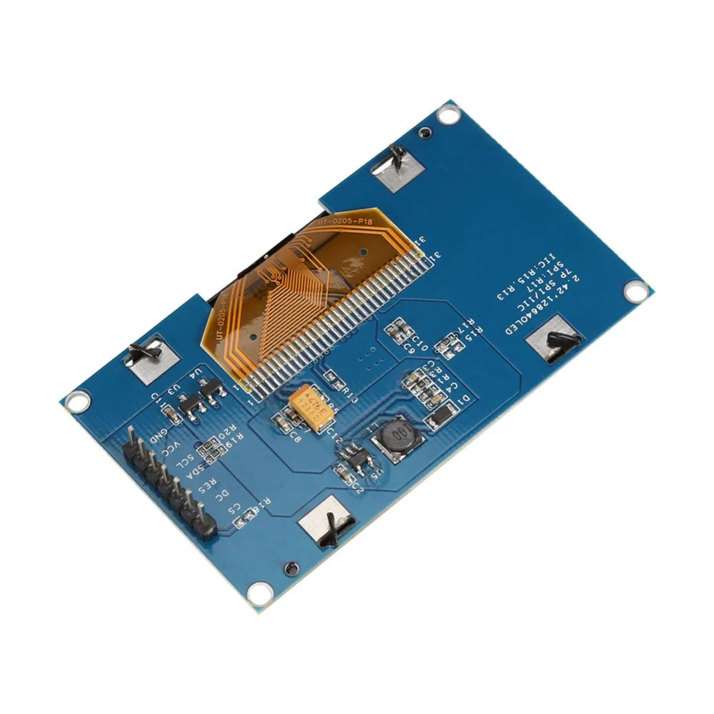 2,4" 12864 oled дисплей модуль белый экран SPI порт для arduino STM32 C51 2,42 OLED SSD1309 дисплей модуль