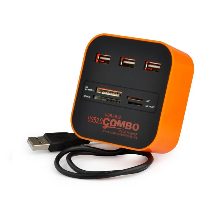 BinFul все в 1 USB 2 0 концентратор 3 порта с микро кард ридером ubs для SD/MMC/M2/MS/MP