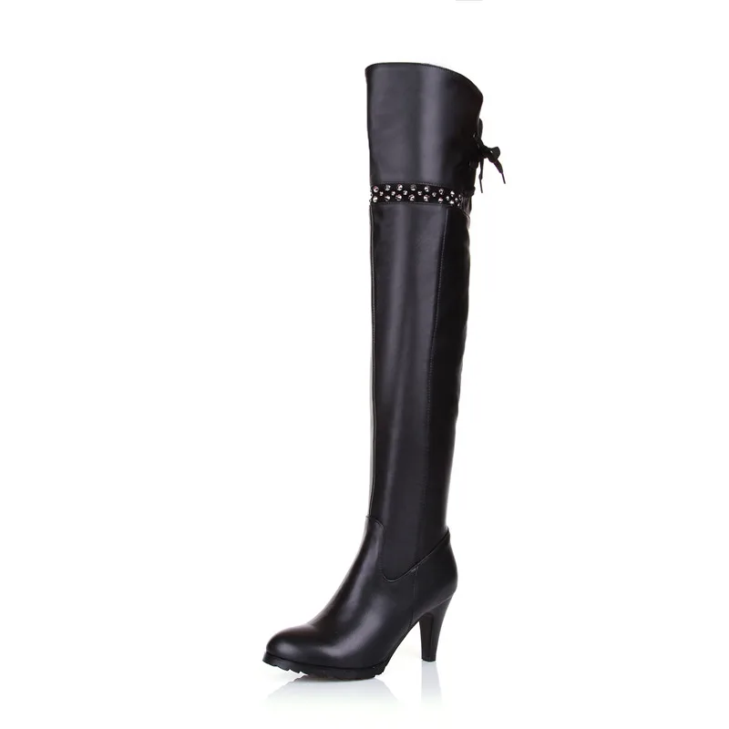 

LOVEXSS Woman Autumn Winter Cross Tied Ankle Boots Fashion Plus Size 31 45 Martin Boots Black High Heeled Shoes 2018
