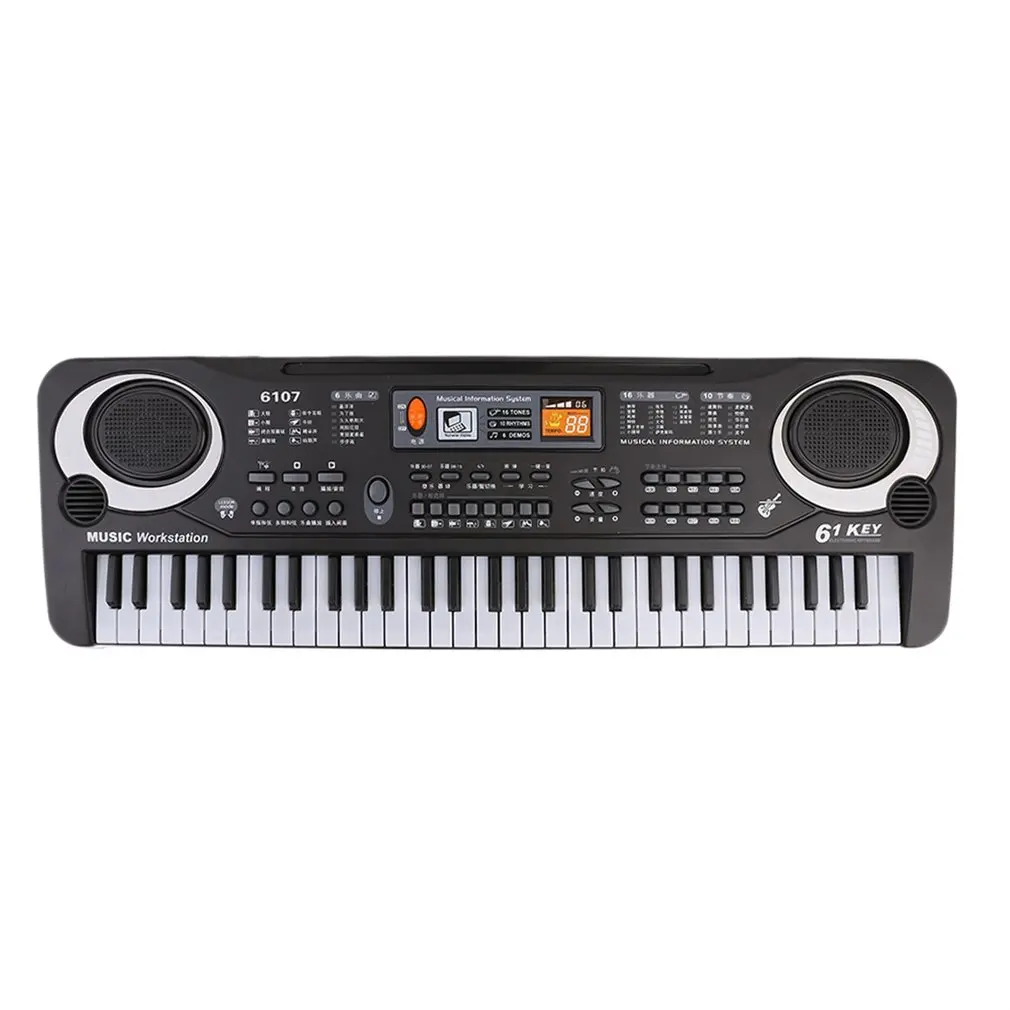 Teclas de Música Novo Instrumento Musical Brinquedo Multifunction 61 Digital Teclado Eletrônico Placa Presente Crianças Brinquedos Desenvolvimento 10 Brinquedos e hobbies