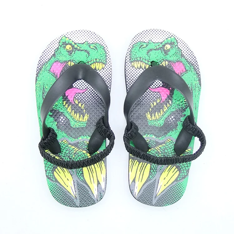 Детская обувь; летние тапочки для малышей; Детские Вьетнамки с принтом динозавра; Новинка года; нескользящие пляжные тапочки для душа