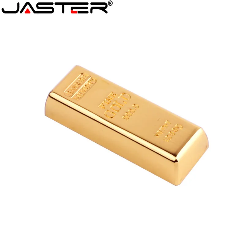 JASTER золотые слитки модель USB 2,0 usb Flash Drive Золотой слиток накопитель 4 GB 8 GB 16 GB 32 GB металла флэш-памяти подарки