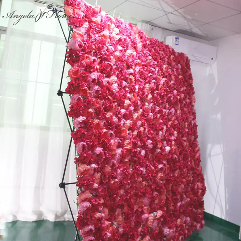 3D Creative roll up cloth flower wall artificial flower arrangement DIY