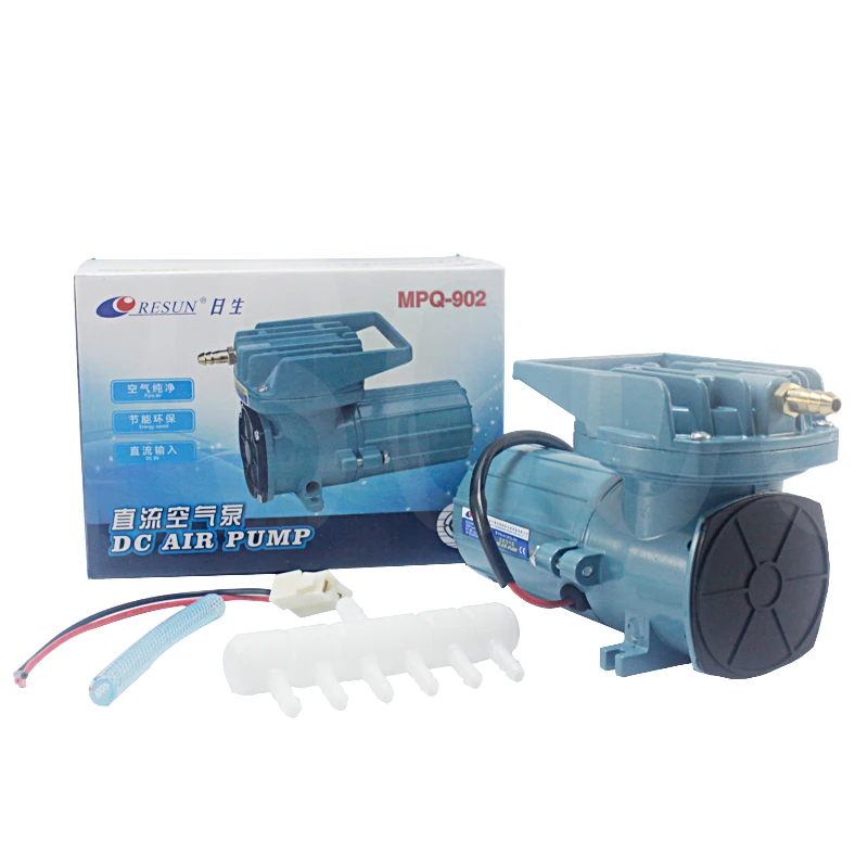 

18W RESUN MPQ-902 Aquarium Fish Tank DC 12V Air Pump Portable Aquaculture Air Compressor Oxygen Aerator Pump 38L/min