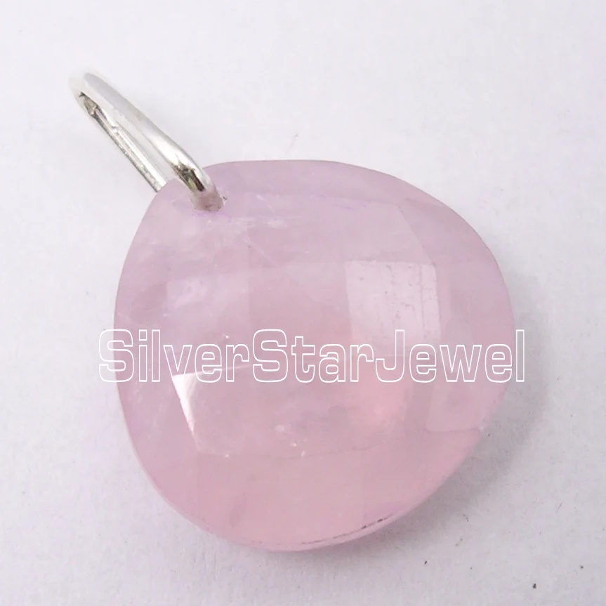 

Muiltiple Choices Chanti International Silver ROSE Quarts BEAUTIFUL Pendant 2.1CM Muiltistone Variation
