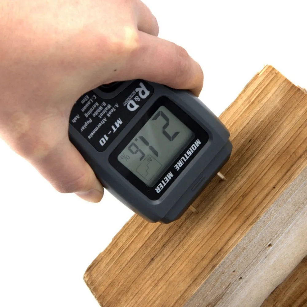MT-10 ЖК-цифровой измеритель влажности древесины портативный ручной тестер влажности древесины измеритель влажности Диапазон 0~ 99.9% и подсветка