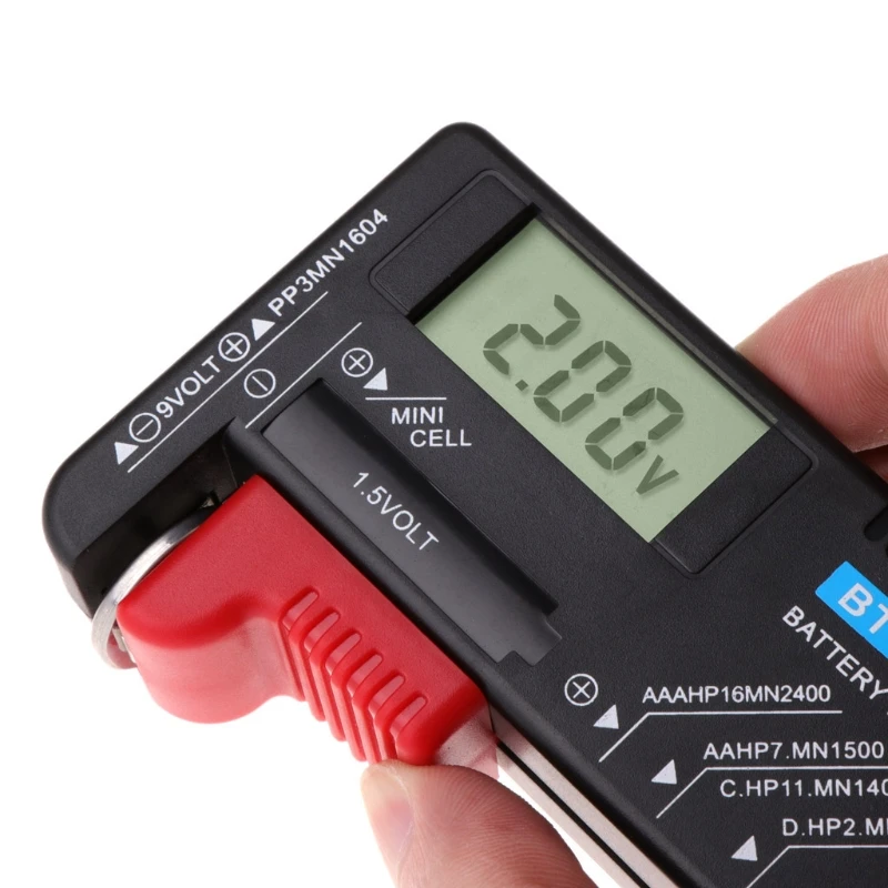

2019 New BT168D Digital Battery Capacity Tester LCD for 9V 1.5V AA AAA Cell C D Batteries Measurement Analysis Instruments
