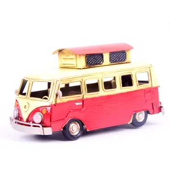 

Home Decoration Classic Metal Bus Model Ornaments Antique Bus Figurines Metal Crafts Photography Props Kids Toys Birthday Gifts