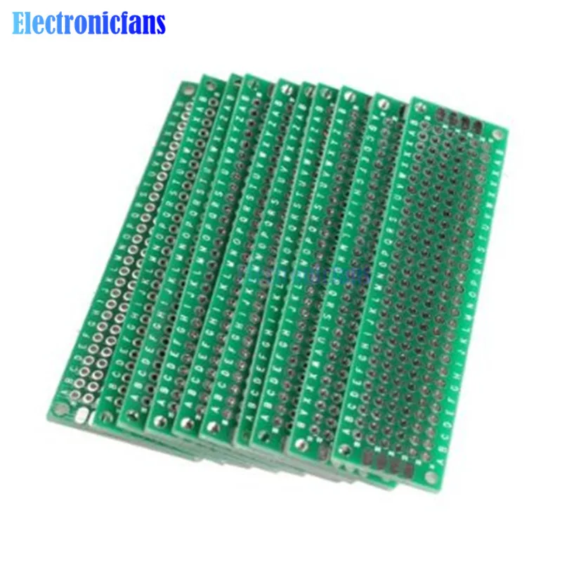 

20pcs 5x7 4x6 3x7 2x8 cm double Side Copper prototype pcb Universal Board for Arduino