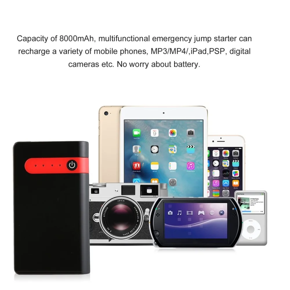 General CY-20 12V 8000mAh Portable Jump Starter Multi-Function Car Emergency Power Bank Charger Booster for Car