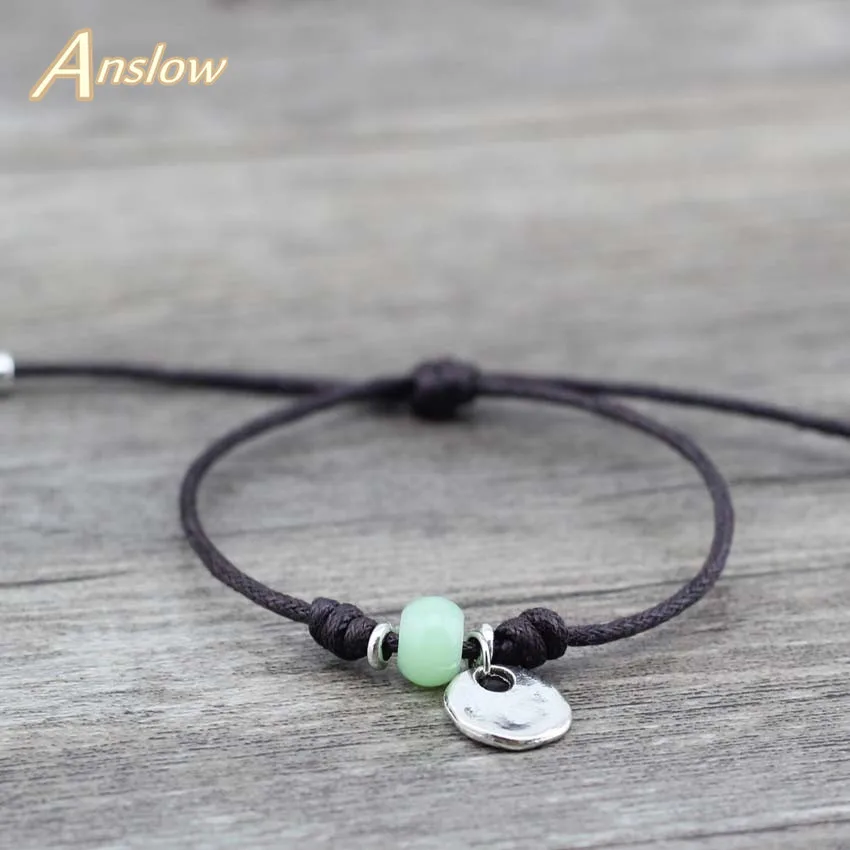 Милые романтичные корейские мужские браслеты Anslow кожаные для женщин дружбы