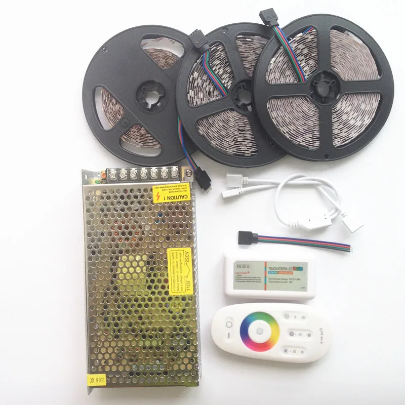 Светодиодная лента 20 М 5050 RGB водонепроницаемая 5 м 10 15 25 30 IP65 + пульт дистанционного