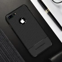 Phone Case For iPhone 6 6S Plus Carbon Fiber Texture Soft TPU Back Cover For iPhone X 7 8 Plus Silicone Protective Cases