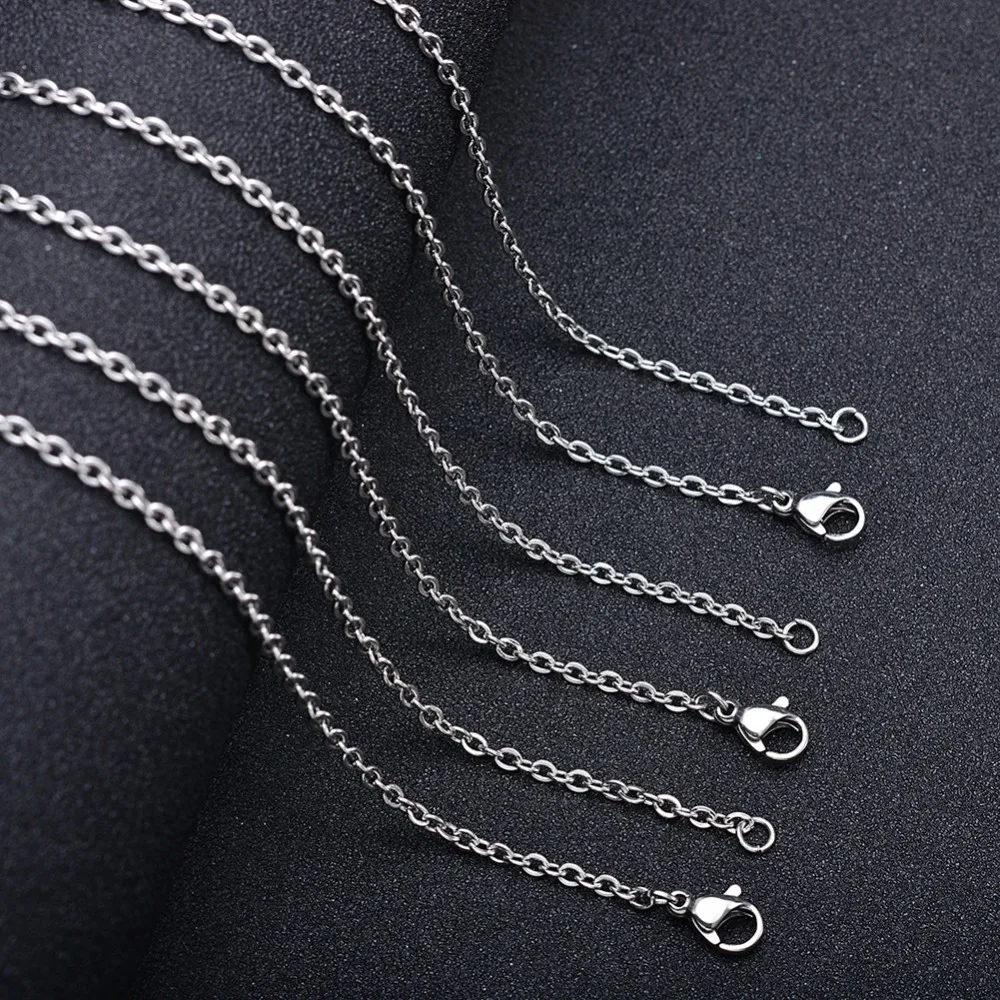 10 шт. DIY ювелирное ожерелье цепь оптом O Link длинный 316L крест настоящая Нержавеющая сталь ожерелье цепь для рождественских подарков
