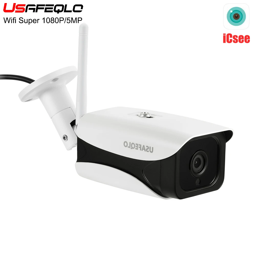 USAFEQLO камера 5MP 3MP 2MP H.265 Wifi безопасности Водонепроницаемая цилиндрическая камера CCTV IR ночного видения 6 Массив ИК CCTV домашняя металлическая камера