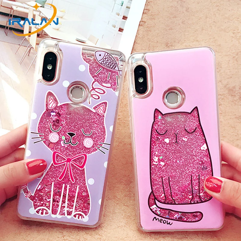 

Girls Glitter Phone Case For Xiaomi Redmi Note 4X 5 Pro 5A S2 4A Cases Coque Silicone Soft TPU Liquid Bling Cute Women Cover