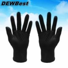 DEWBest Новинка 50 шт./лот перчатки из черного нитрила одноразовые перчатки из нитрилового масла и торговля Промышленные Латексные Перчатки