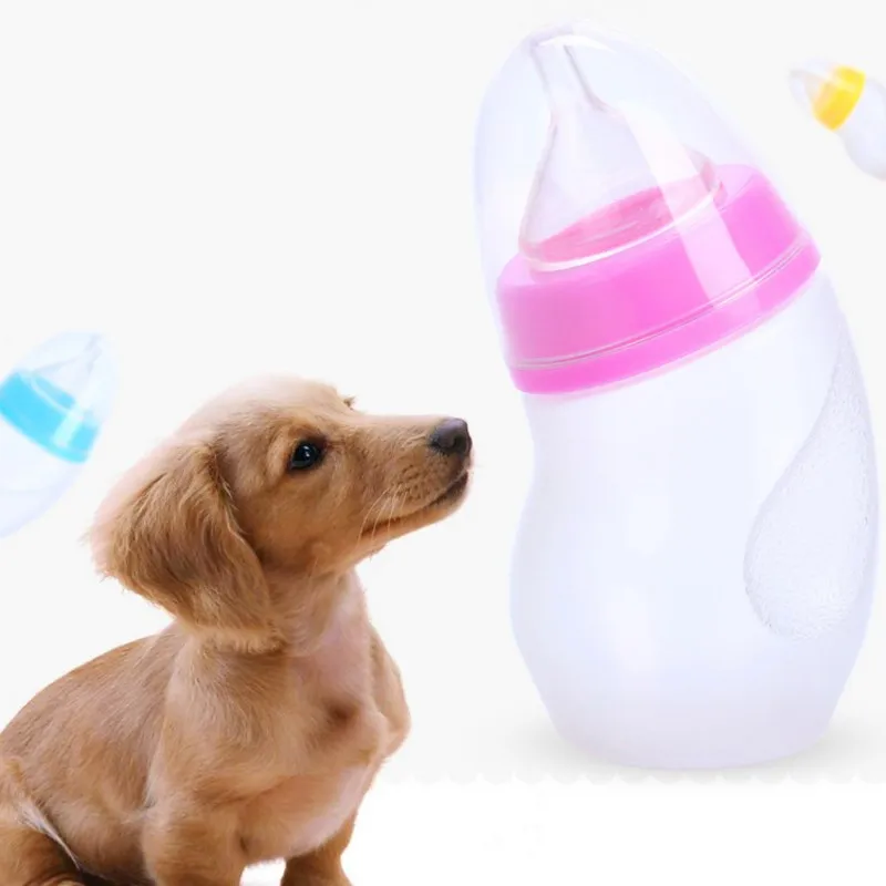 ПЭТ котята собака бутылка 180 мл новорожденная собака специальный рот изогнутая бутылка аксессуары для домашних животных, собак