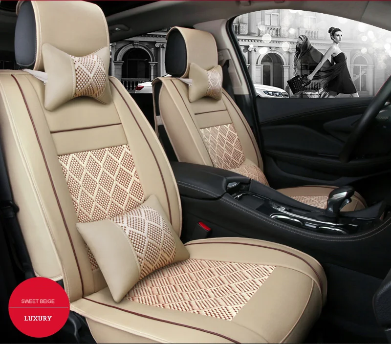 

ice silk car seat covers front rear cushion for hyundai ix35 ix25 mercedes w211 skoda superb toyota auto accessories car styling