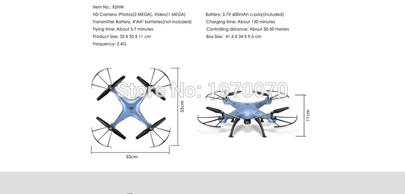 Оригинал Сыма X5HW 2,4 г RC Quadcopter Drone вертолет передачи Wi-Fi Камера высота Удержание давление воздуха режим