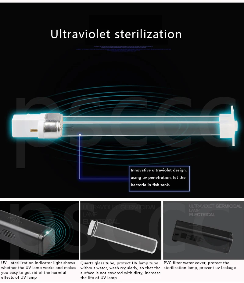 Аквариумный УФ Встроенный аквариумный фильтр бактерицидная лампа хлориал бактерицидная лампа встроенные фильтры Универсальный погружной насос Рыба
