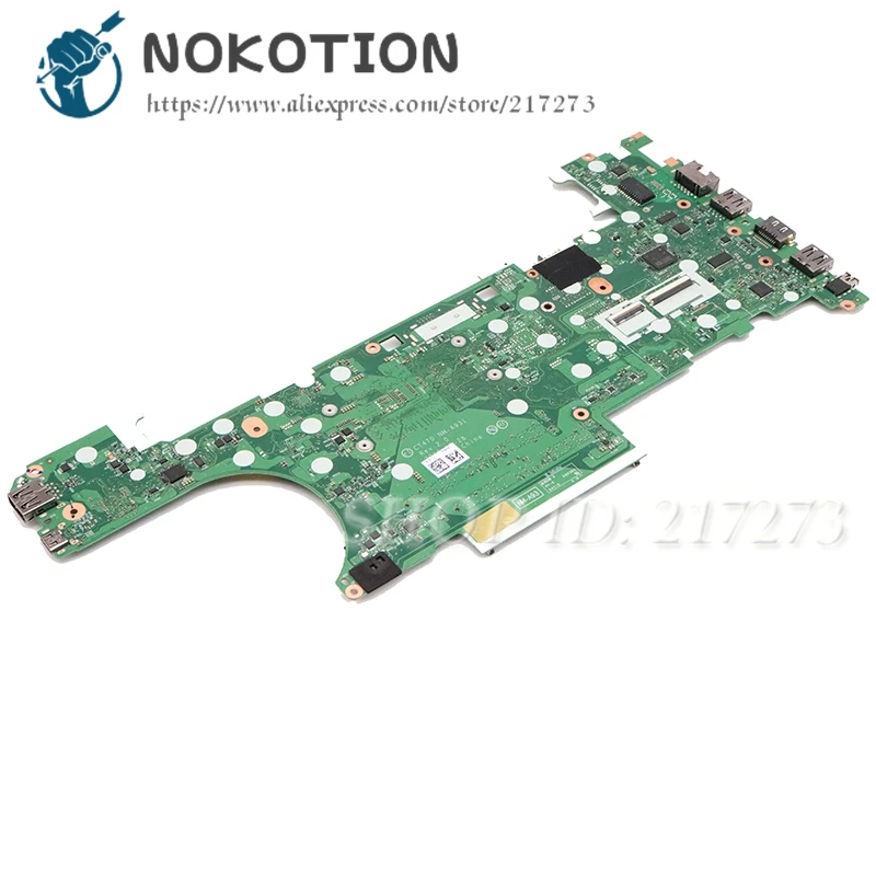 Promo  NOKOTION 01HW527 CT470 NM-A931 main board For lenovo Thinkpad T470 Laptop Motherboard SR2EY I5-6200
