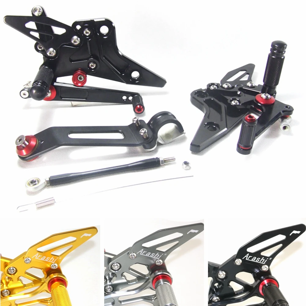 

CNC Adjustable Rear Set Rearsets For KAWASAKI Z800 2013 2014 2015 2016 2017 Foot Rest