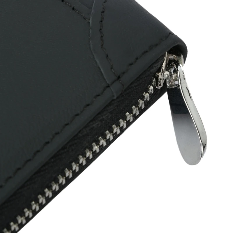 Новый для мужчин кожаные короткие кошелек кредитной держатель для карт черный RFID Блокировка карман на молнии чехол Мода 2018 12x10x2 см