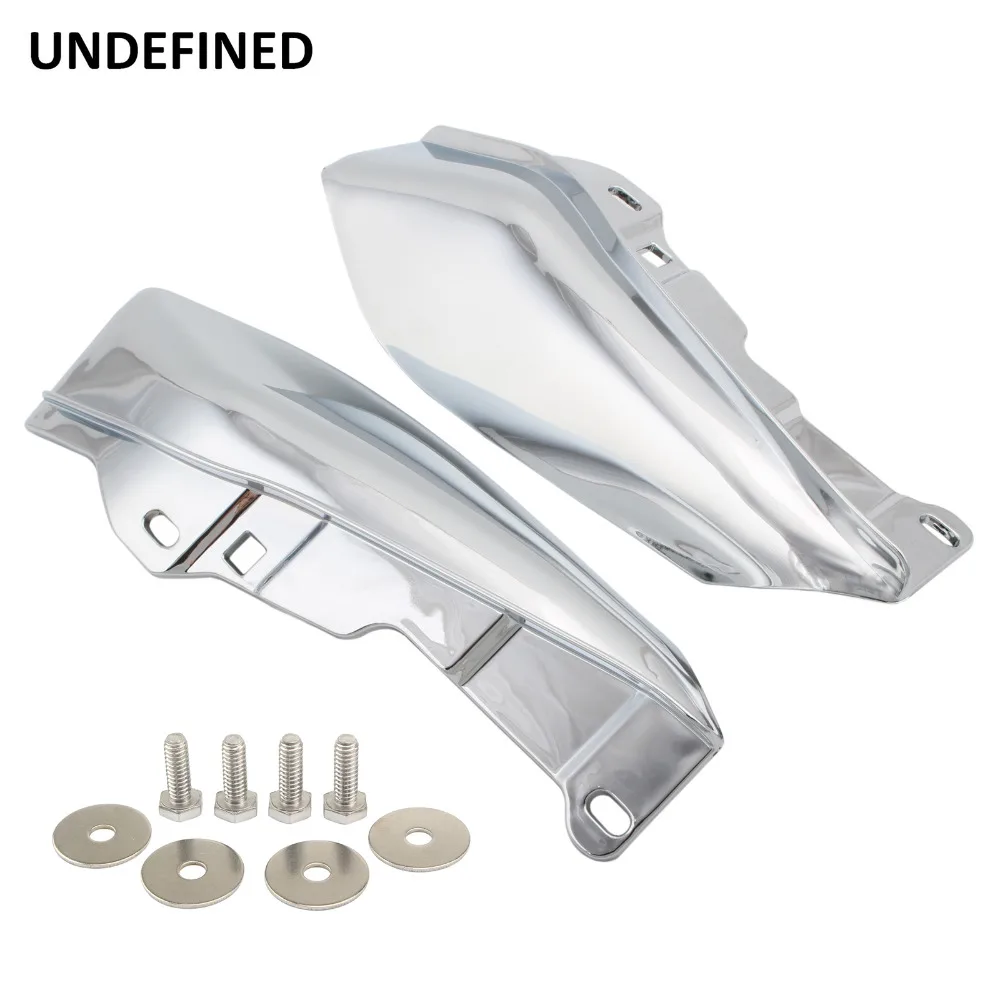 Chrome Motorcycle Fairing Air Deflector Trim Mid Frame Heat Shield