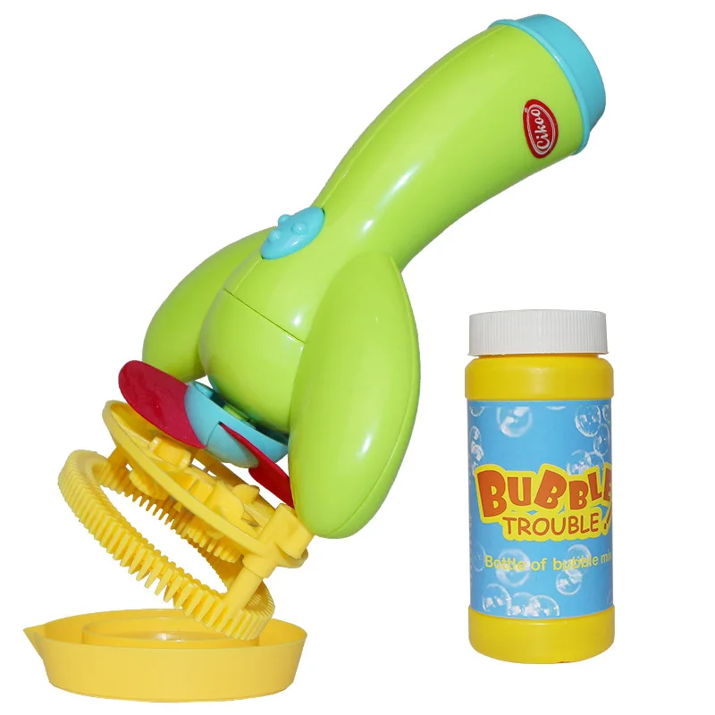 Children Outdoor Blow Bubbles Toys Summer Funny Magic Bubble Blower Machine Bubble Maker Mini Bubble Fan Kids Outdoor Toys Drop