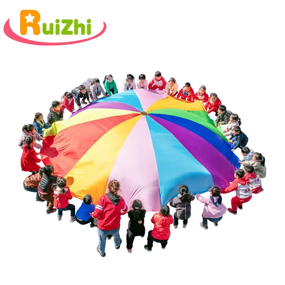 Ruizhi детский Радужный зонт Парашютная игрушка прыгающий мешок Шариковая игра в