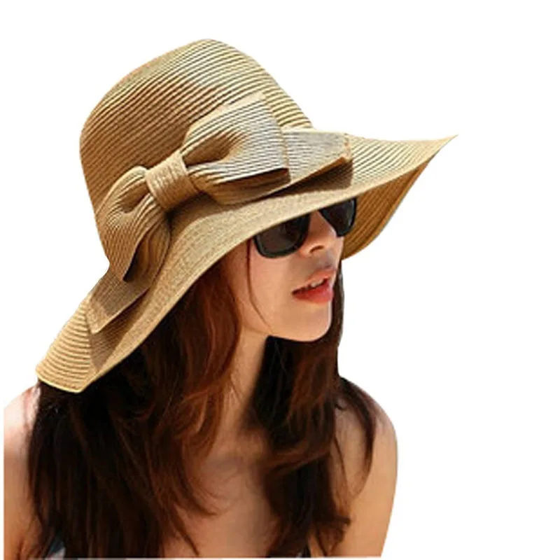 

Sleeper #501 2019 NEW FASHION Bohemian Fashion Summer Sun Floppy Hat Straw Beach Wide Large Brim Cap summersunhatFree Shipping