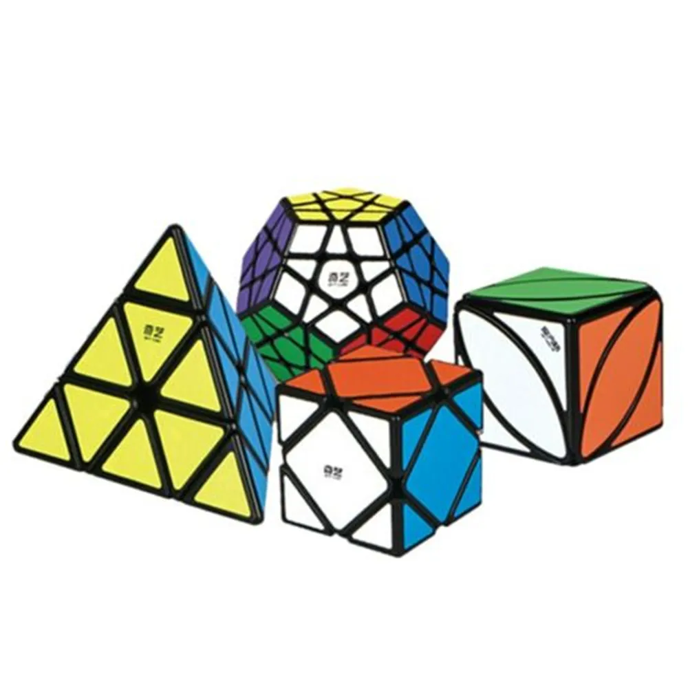Beste QIYI Piramide Skew Esdoorn bladeren Megaminx Pak Set geschenkdoos Magische Kubus Snelle Ultra Smooth Speed Puzzel Cube Kids speelgoed Gift