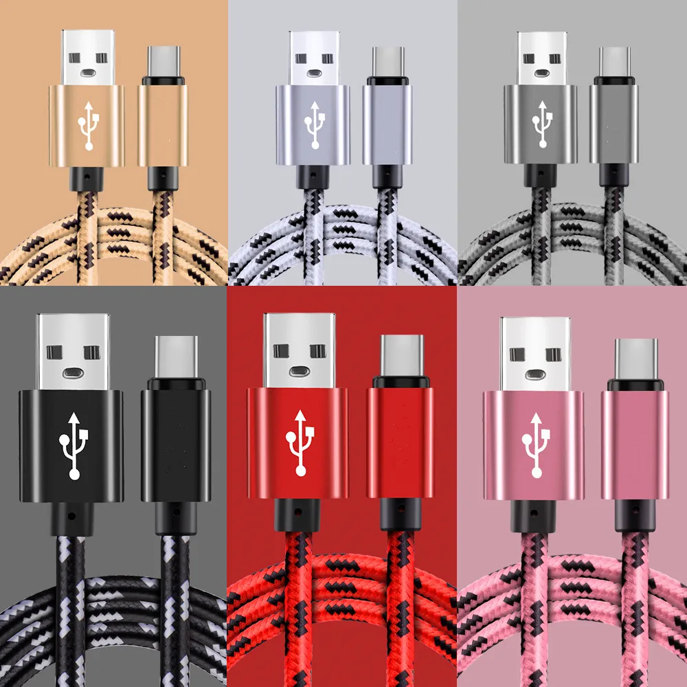 USB C Type-C Cable 1M 2M 3M 5V 2.1A Fast Charging Data Cable USB Charger For Samsung S9 S8 Huawei Xiaomi Mobile Phone Charger (3)