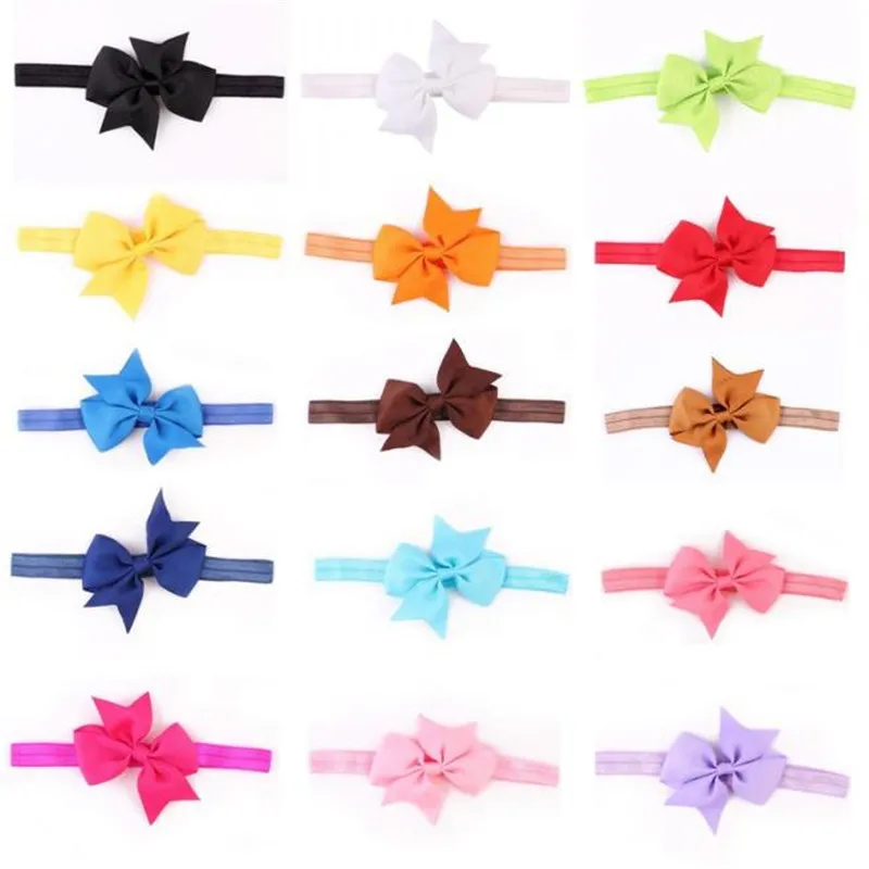 

2019 Multicolor Bowknot Mini Headbands Girls' HairBands Cute Floral Headbands Girls Hair Accessories Mini Bowknot Elastic Hairba