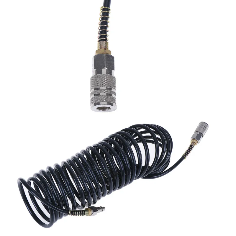 

7.5M Air Hose Fittings Recoil Pneumatic Airline Compressor Quick Coupler