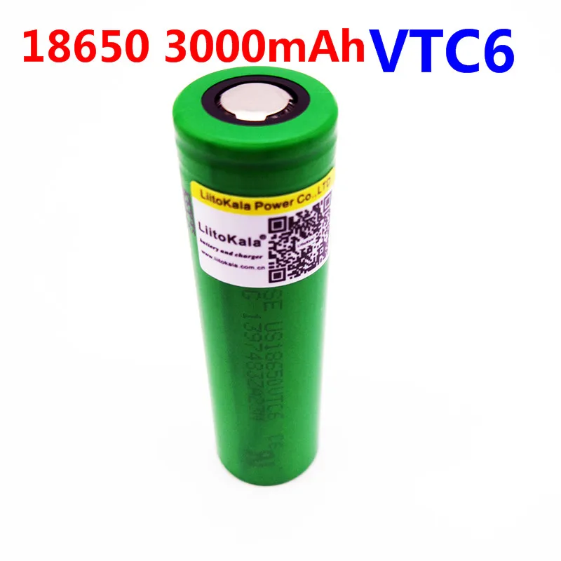 

1pcs Liitokala VTC6 3.7V 18650 3000mAh rechargeable Li-ion battery Akku for US18650VTC6 30A Toys flashlight tools