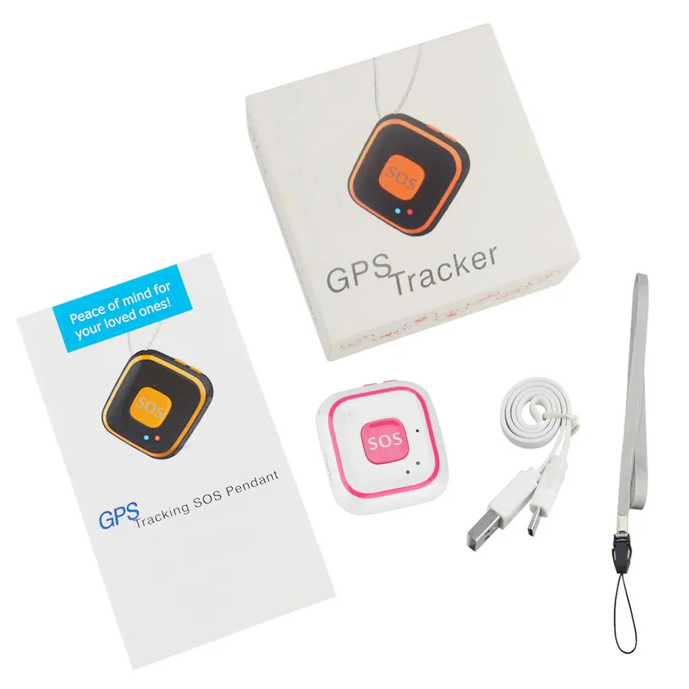 Портативный GPS трекер для детей/яркий телефон со шнурком и кнопкой SOS с