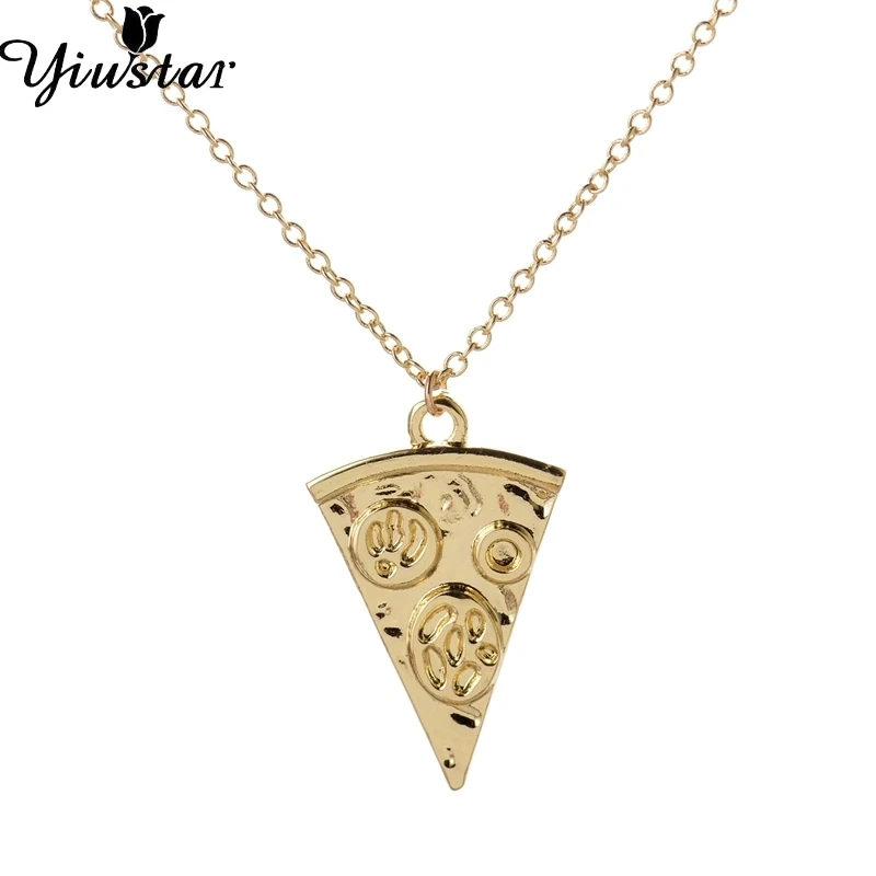 

Yiustar Pizza Pendant Necklace Cute Chain Pizza Choker Necklaces for Women Girls Jewelry Gold Simple Wedding Party Gifts