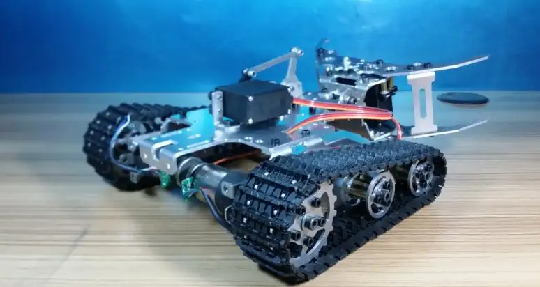 Perfect Alloy Tank Chassis , Tractor Crawler Intelligent Robot Car Obstacle Avoidance barrowland diy rc toy remote control 4 Perfect Alloy Tank Chassis , Tractor Crawler Intelligent Robot Car Obstacle Avoidance barrowland diy rc toy remote control 4