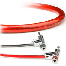 

Xiao Fan L07 Red Handmade Audio Line Hifi Speaker Cable 2 Banana Plug to 2 Curved type Banana plug Amplifier Speakon Wire Cables