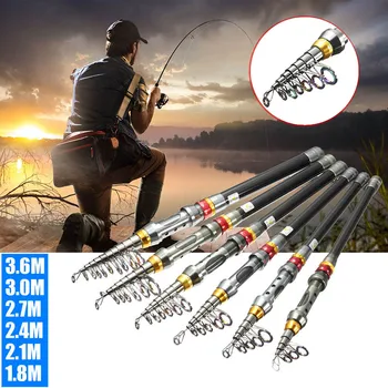 

Portable Carbon Fiber Ultralight Travel Telescopic Fishing Rod Sea Spinning Pole Fish Accessories 88 B2Cshop