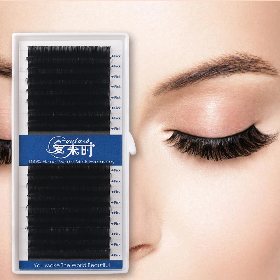 

16Rows Individual Eyelashes Extension Silk Volume Eyelash Extension 0.03-0.25 Thick HandMade Eyelashes Premium Eye Lashes Makeup