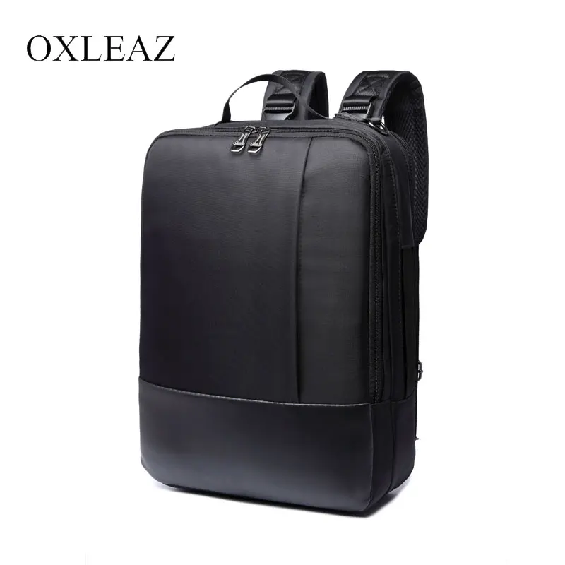 

OXLEAZ 16" Casual Mens Waterproof Backpack Laptop Backpacks Fashion Male Book Back Bag Big Pu Fabric Student Backpack for Men