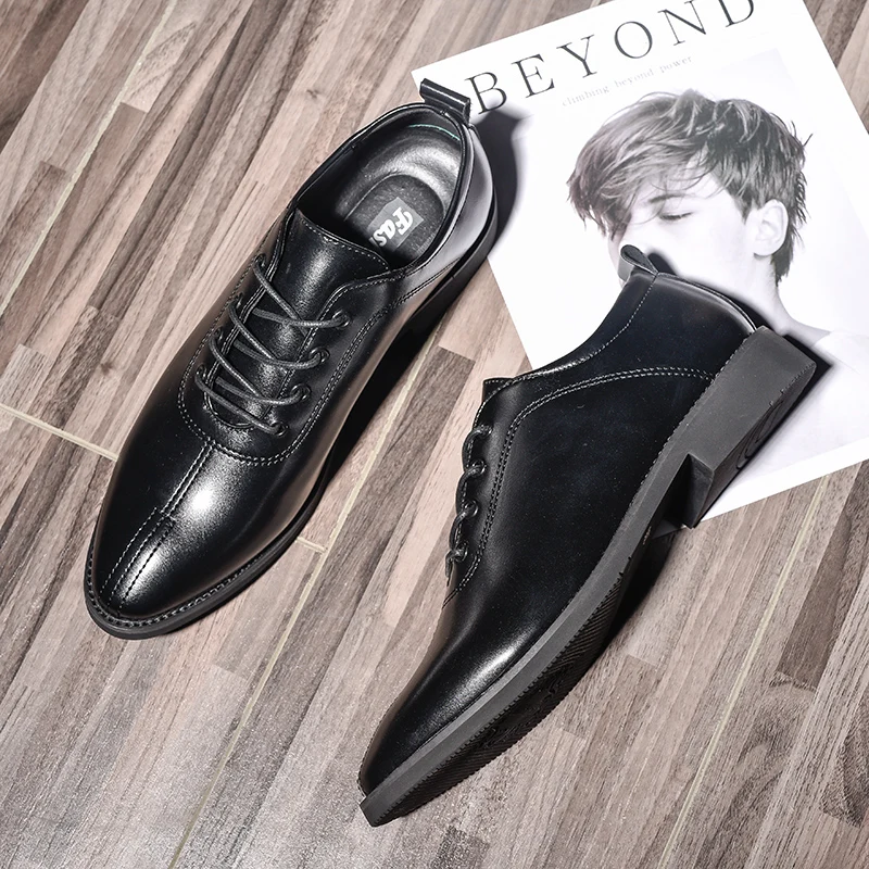 elegant genuine leather formal men shoes italian luxury brand wedding male footwear designer tan work dress oxford shoes for men (19)