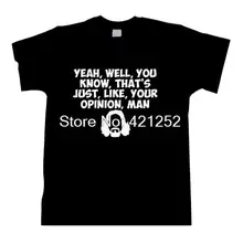 Ваш отзыв «БОЛЬШОЙ ЛЕБОВСКИ» футболка Dude abides забавный фильм, который как ваше мнение мужские/женские футболки