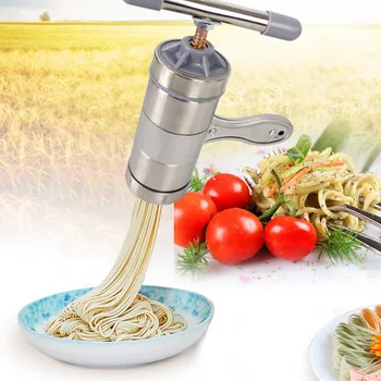 

5pcs Noodles Tools Set Noodle Making Manual Machine Stainless Steel Pasta Press Spaghetti Machine Fruit Juicer Stainless Steel