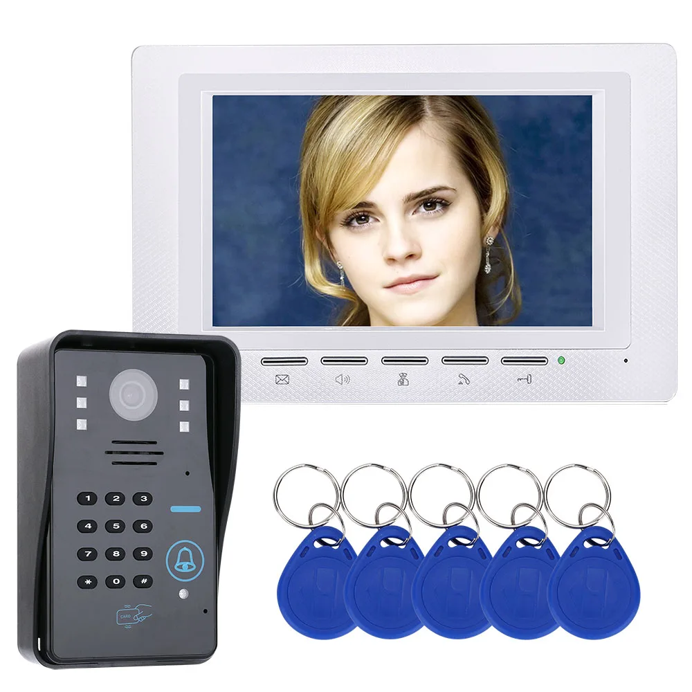 Yobang безопасности видеодомофон " дюймовый монитор видео дверной звонок Дверной телефон спикэфон домофон Пароль RFID камера система