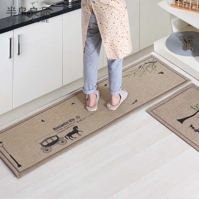 50X80CM 50X160CM Set Doormat Non Slip font b Kitchen b font font b Carpet b font